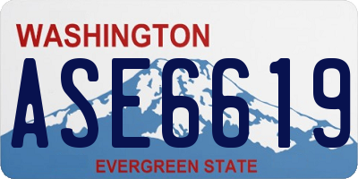 WA license plate ASE6619