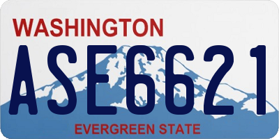 WA license plate ASE6621