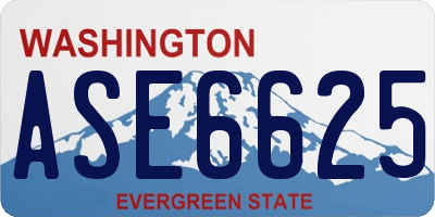 WA license plate ASE6625