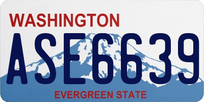 WA license plate ASE6639