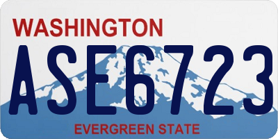 WA license plate ASE6723