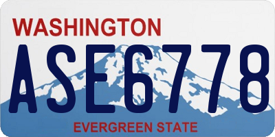 WA license plate ASE6778