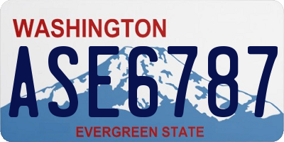 WA license plate ASE6787