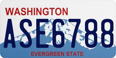 WA license plate ASE6788