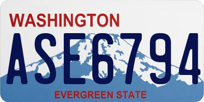 WA license plate ASE6794