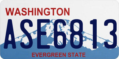 WA license plate ASE6813
