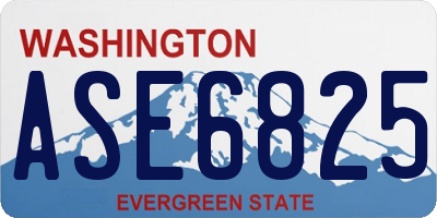 WA license plate ASE6825