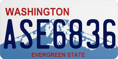 WA license plate ASE6836