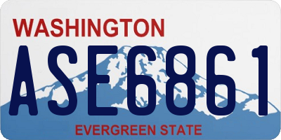 WA license plate ASE6861