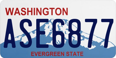 WA license plate ASE6877