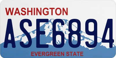 WA license plate ASE6894