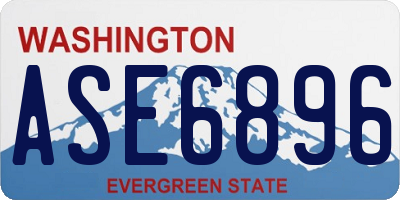WA license plate ASE6896