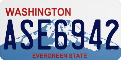 WA license plate ASE6942