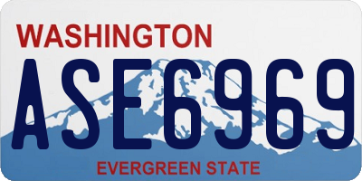 WA license plate ASE6969