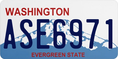 WA license plate ASE6971