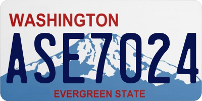 WA license plate ASE7024