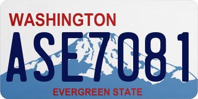 WA license plate ASE7081