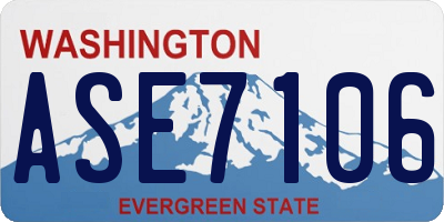 WA license plate ASE7106