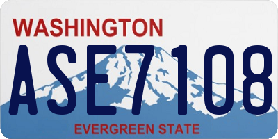 WA license plate ASE7108