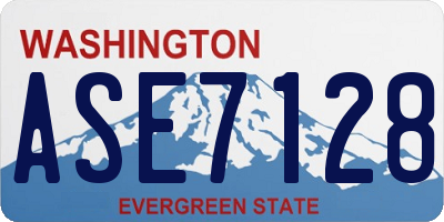 WA license plate ASE7128