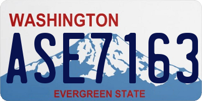 WA license plate ASE7163