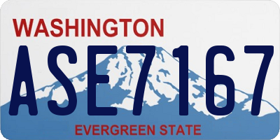 WA license plate ASE7167