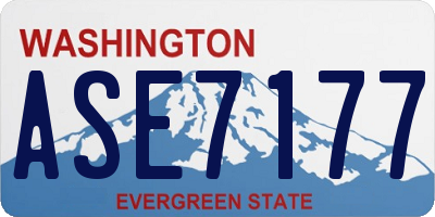 WA license plate ASE7177