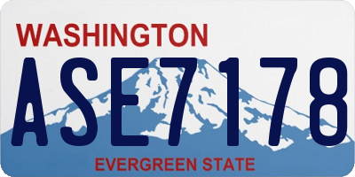 WA license plate ASE7178
