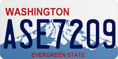 WA license plate ASE7209