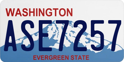 WA license plate ASE7257