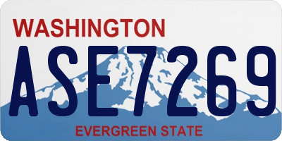 WA license plate ASE7269