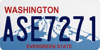 WA license plate ASE7271