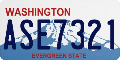 WA license plate ASE7321