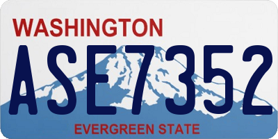 WA license plate ASE7352
