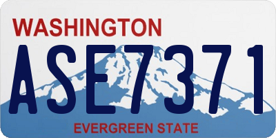 WA license plate ASE7371