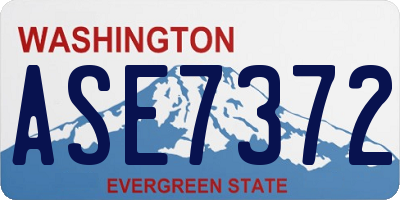 WA license plate ASE7372