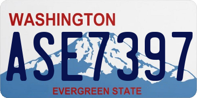 WA license plate ASE7397