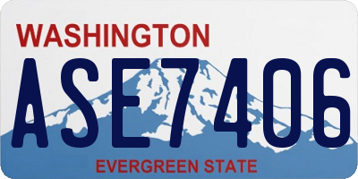 WA license plate ASE7406