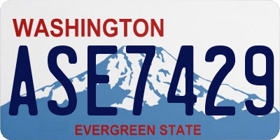 WA license plate ASE7429