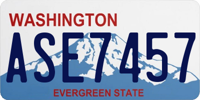 WA license plate ASE7457