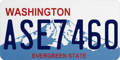 WA license plate ASE7460
