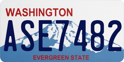 WA license plate ASE7482