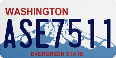 WA license plate ASE7511