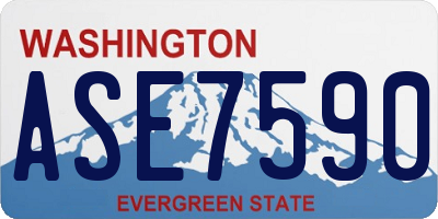 WA license plate ASE7590