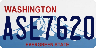 WA license plate ASE7620