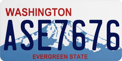 WA license plate ASE7676