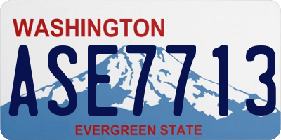 WA license plate ASE7713