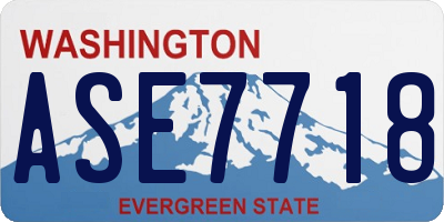 WA license plate ASE7718