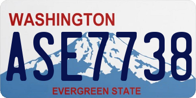 WA license plate ASE7738