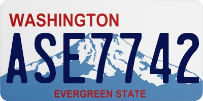 WA license plate ASE7742